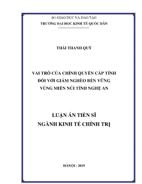Vai Trò Của Chính Quyền Cấp Tỉnh Trong Giảm Nghèo Bền