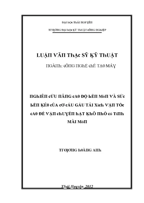 Nghiên cứu công nghệ chế tạo máy tại Đại học Kỹ thuật