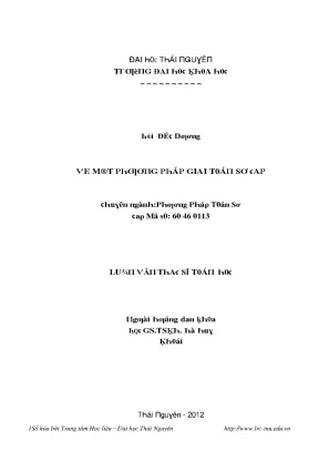 Phương Pháp Giải Toán Sơ Cấp Hiệu Quả