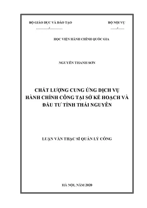 Nâng cao chất lượng dịch vụ hành chính công tại Sở Kế