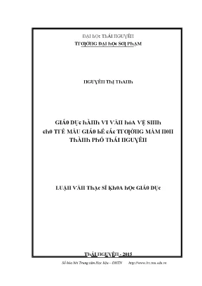 Giáo Dục Mầm Non Tại Đại Học Thái Nguyên
