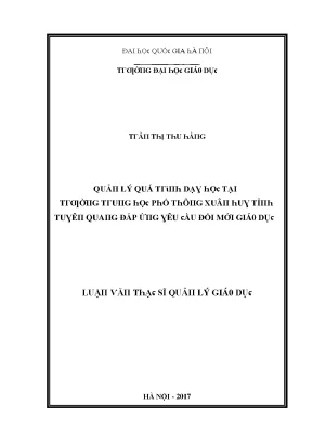 Quản lý giáo dục tại Đại học Quốc gia Hà Nội: Đổi mới và