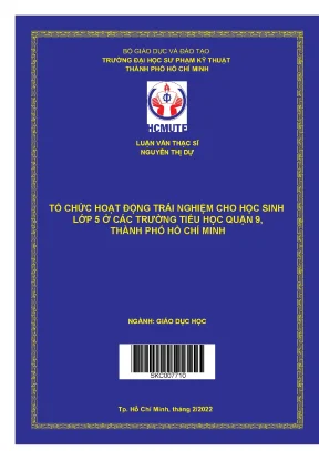 Tổ Chức Hoạt Động Trải Nghiệm Cho Học Sinh Lớp 5 Tại 