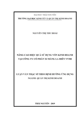 Nâng cao hiệu quả sử dụng vốn tại Công ty Cổ phần Xi
