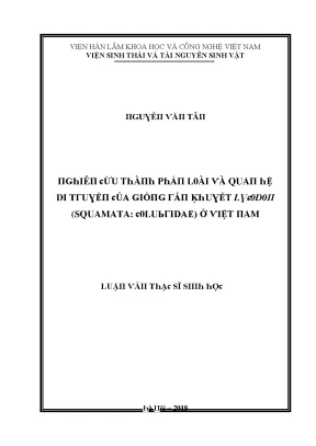 Nghiên Cứu Đặc Điểm Sinh Thái Của Hệ Động Vật Squamata 