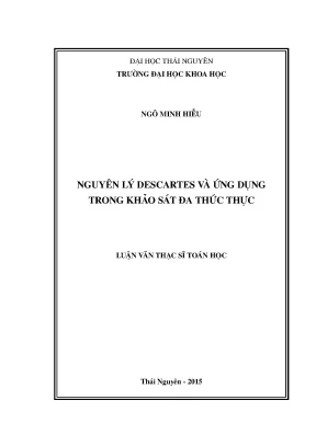 Nguyên lý Descartes và Ứng dụng trong Khảo sát Đa thức