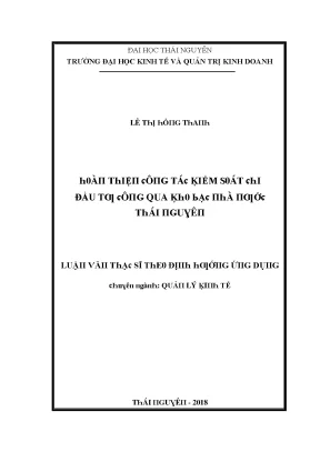 Kiểm Soát Đầu Tư Qua Kinh Nghiệm Tại Trường Đại Học Kinh