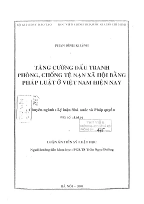 Tăng Cường Đấu Tranh Phòng Chống Tệ Nạn Xã Hội Bằng Pháp 