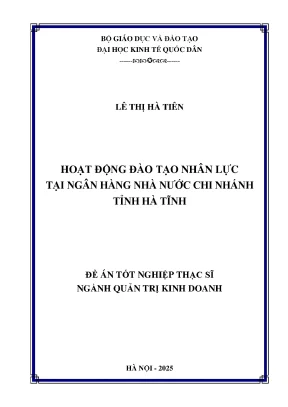 Hoạt Động Đào Tạo Nhân Lực Tại Ngân Hàng Nhà Nước Chi