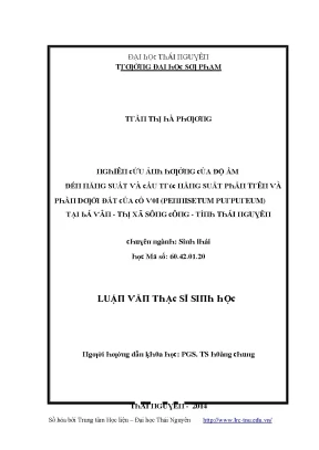 Nghiên cứu độ ẩm và năng suất cây trồng dưới đất tại