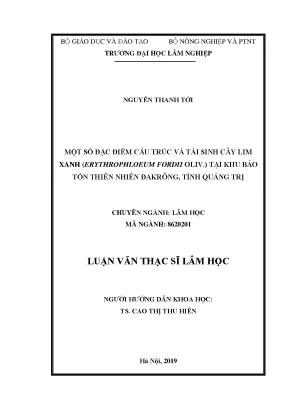 Nghiên Cứu Đặc Điểm Cấu Trúc và Tái Sinh Cây Lim Xanh