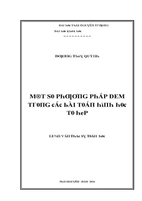 Phương Pháp Đếm Trong Hình Học Tổ Hợp