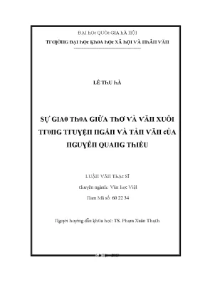 Nghiên Cứu Sự Giao Thoa Giữa Thơ Và Văn Xuôi