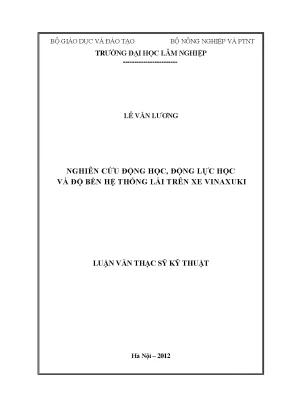 Nghiên cứu động học và độ bền hệ thống lái xe Vinaxuki