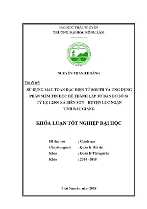 Ứng Dụng Máy Toàn Đạc Điện Tử South Trong Thành Lập Bản