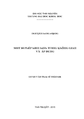 Phép Biến Hình Trong Không Gian và Ứng Dụng