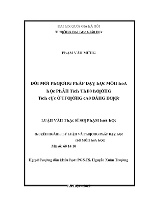Đổi mới phương pháp dạy học tại Đại học Giáo dục Hà Nội