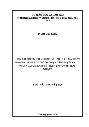Nghiên cứu biến đổi điện tâm đồ và microalbumin niệu ở 