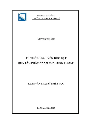 Nghiên Cứu Tư Tưởng Nguyễn Đức Đạt Qua Tác Phẩm “Nam Sơn
