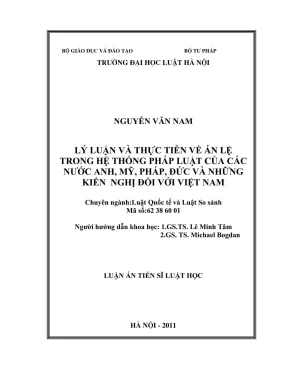 Luận Án Tiến Sĩ Luật Quốc Tế và Luật So Sánh của Nguyễn