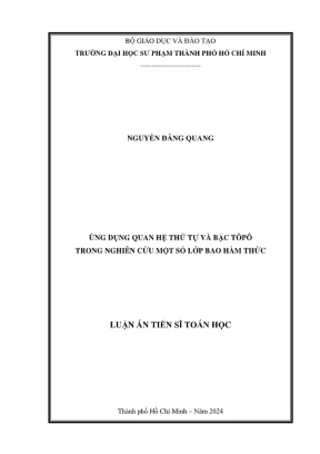 Nghiên Cứu Ứng Dụng Quan Hệ Thứ Tự và Bậc Tôpô trong