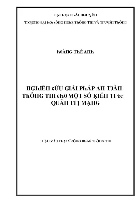 Giải pháp an toàn thông tin cho kiến trúc quản trị mạng