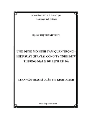 Ứng Dụng Mô Hình IPA Tại Công Ty Du Lịch Xứ Đà: Nâng Cao