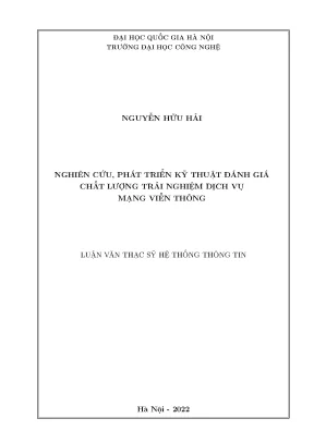 Nghiên cứu và phát triển kỹ thuật đánh giá chất lượng