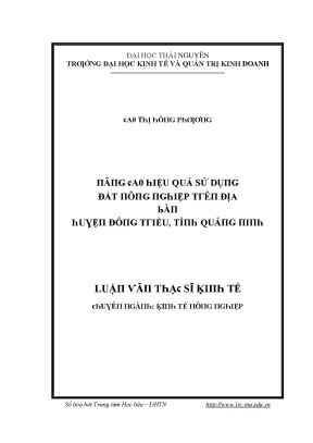 Hiệu Quả Sử Dụng Đất Nông Nghiệp Tại Tỉnh Quảng Ninh