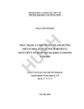 Văn Hóa An Toàn Người Bệnh Tại Bệnh Viện Đa Khoa Xanh