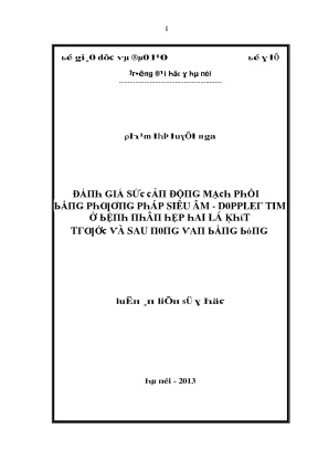 Đánh Giá Sự Thay Đổi Sau Phẫu Thuật Tim Hai Lá