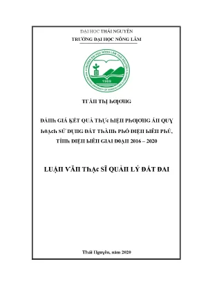 Đánh Giá Kết Quả Nghiên Cứu Đất Đai Tại Thái Nguyên
