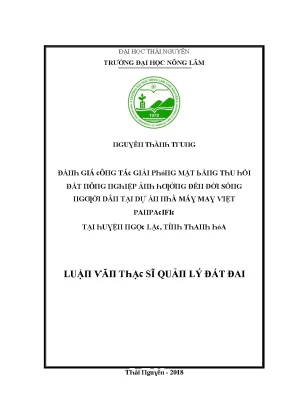 Đánh giá tác động giải phóng mặt bằng đến đời sống người