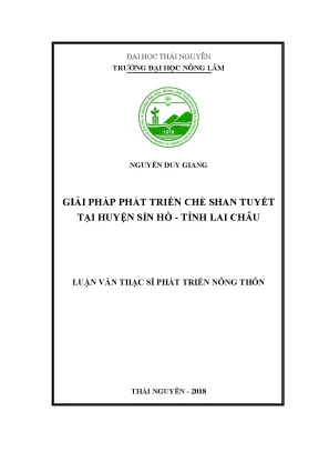 Giải Pháp Phát Triển Chè Shan Tuyết Tại Huyện Sìn Hồ,