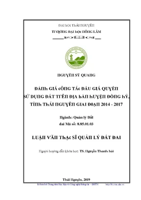 Quản lý đất đai tại Thái Nguyên: Đánh giá giá đất giai