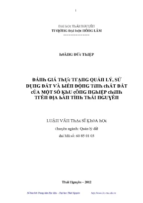 Quản lý và sử dụng đất đai hiệu quả tại Thái Nguyên