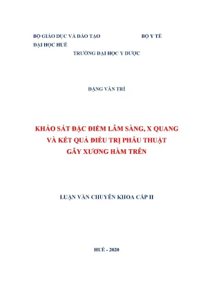Khảo Sát Đặc Điểm Lâm Sàng và Kết Quả Điều Trị Gãy Xương