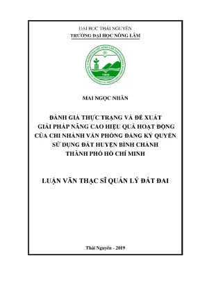 Đánh Giá Hiệu Quả Hoạt Động Văn Phòng Đăng Ký Quyền Sử