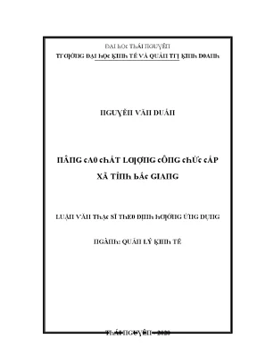 Quản lý kinh tế tại Đại học Thái Nguyên: Nghiên cứu và