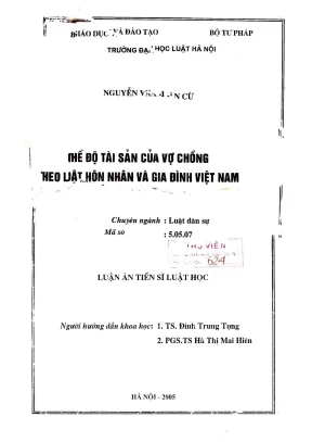 Chế Độ Tài Sản Của Vợ Chồng Theo Luật Hôn Nhân Và Gia