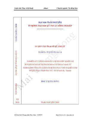 Nghiên cứu về hệ thống điều khiển tự động hóa