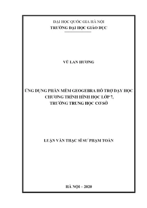 Ứng Dụng Phần Mềm GeoGebra Trong Dạy Học Hình Học Lớp 7