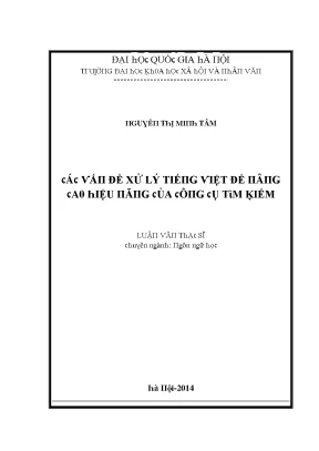 Xử Lý Tiếng Việt Hiệu Quả Trong Tìm Kiếm