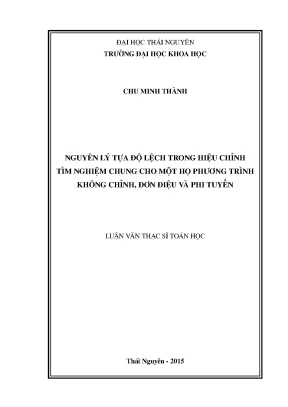 Nguyên lý tựa độ lệch trong hiệu chỉnh phương trình