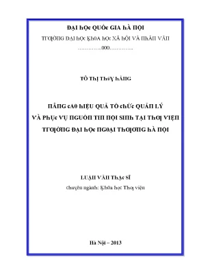 Hiệu Quả Quản Lý Tại Trường Đại Học Xã Hội Nhân Văn Hà Nội