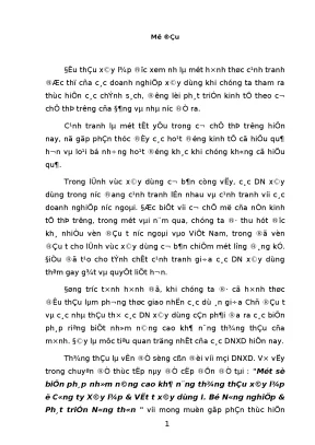 Cạnh Tranh Trong Ngành Xây Dựng: Chiến Lược Tăng Cường
