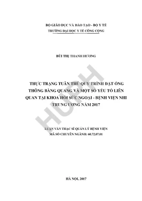 Quy Trình Đặt Ống Thông Bàng Quang: Nghiên Cứu và Thực