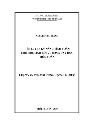 Rèn Luyện Kỹ Năng Tính Toán Cho Học Sinh Lớp 2 Trong Dạy