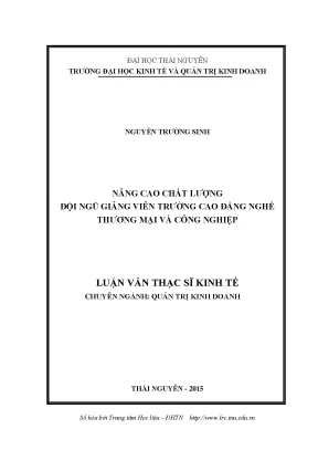 Nâng cao chất lượng giảng viên tại trường Cao đẳng nghề