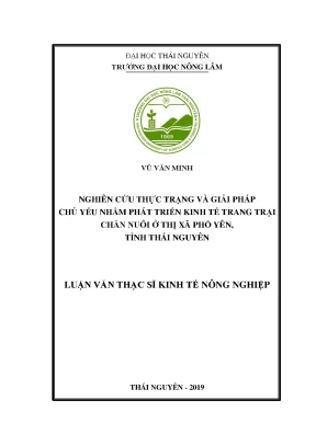 Phát Triển Kinh Tế Trang Trại Chăn Nuôi Tại Thị Xã Phổ